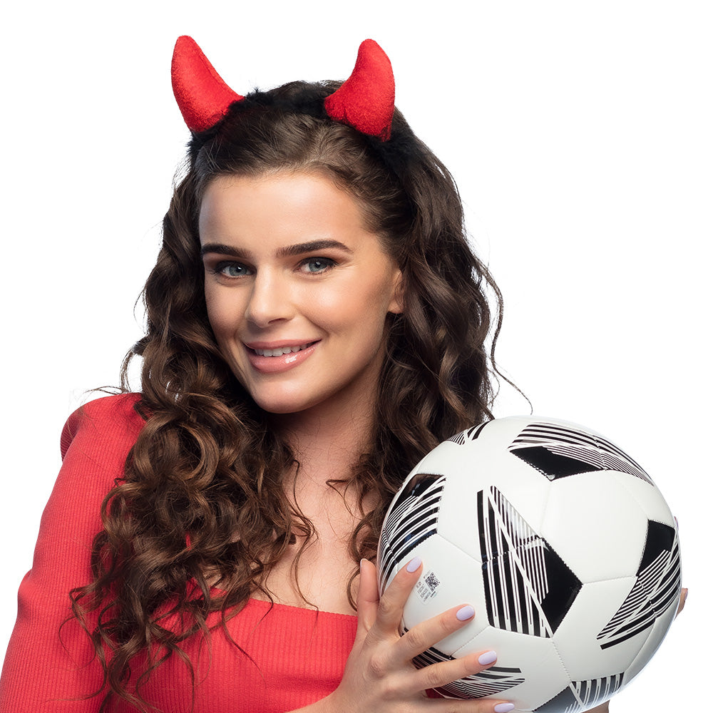 Diadeem duivelshoorntjes Inferna rood - foto 4