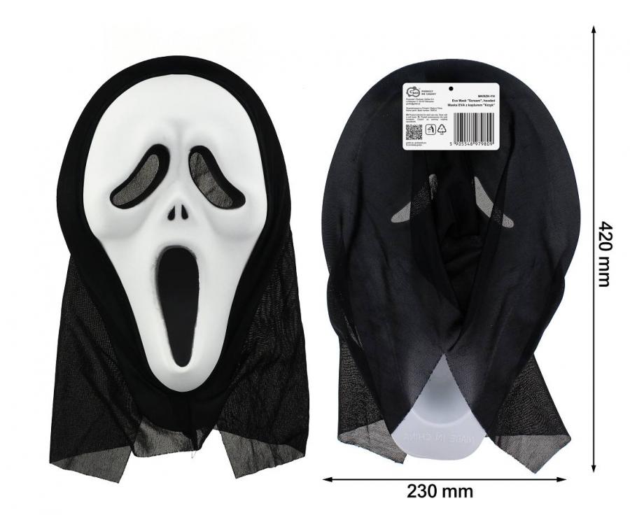 Masker Scream met kap - foto 3