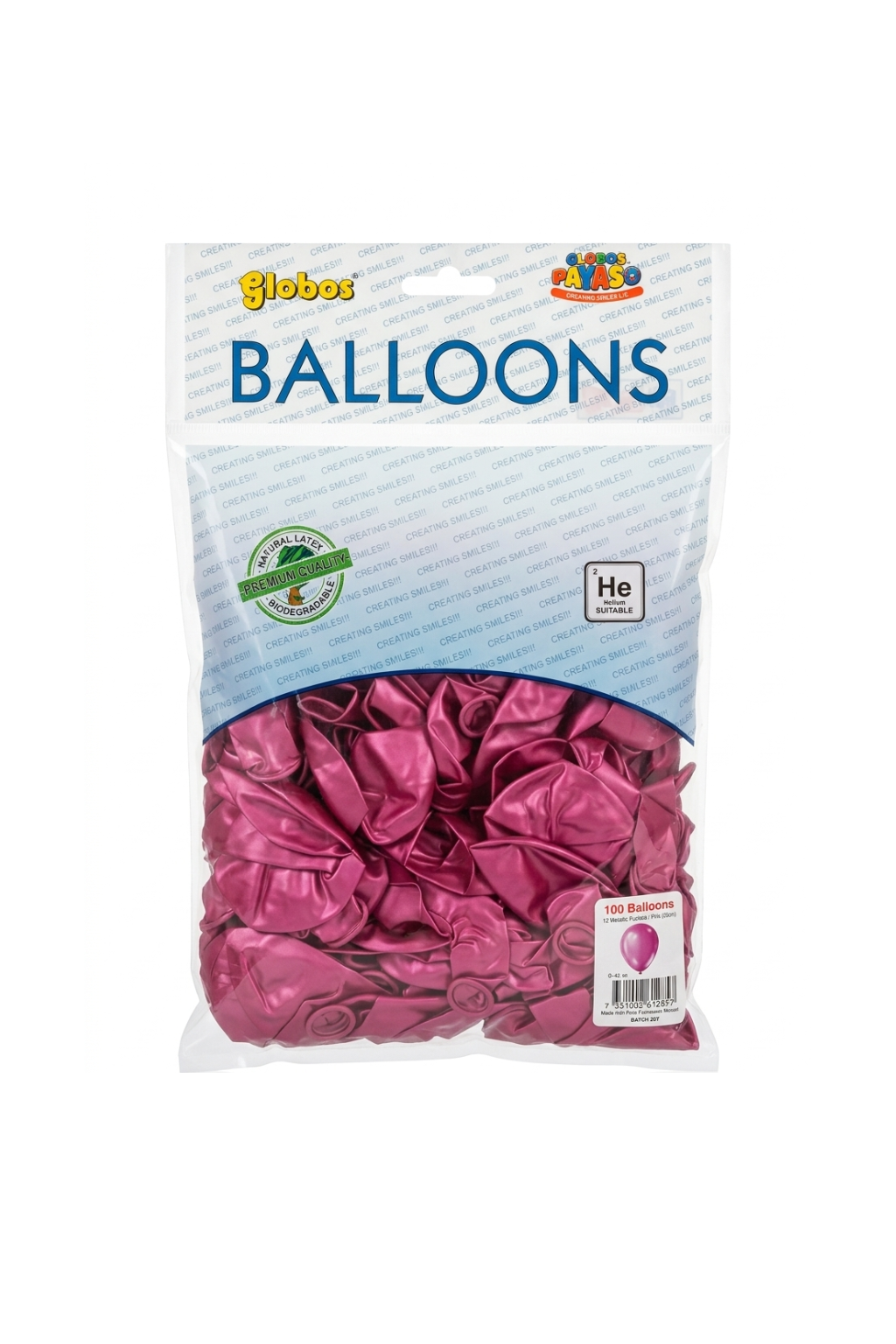Latex ballonnen metallic Mexicaans roze 30 cm – 100 stuks