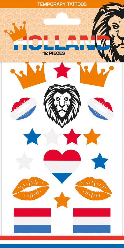 Plaktattoos Holland oranje