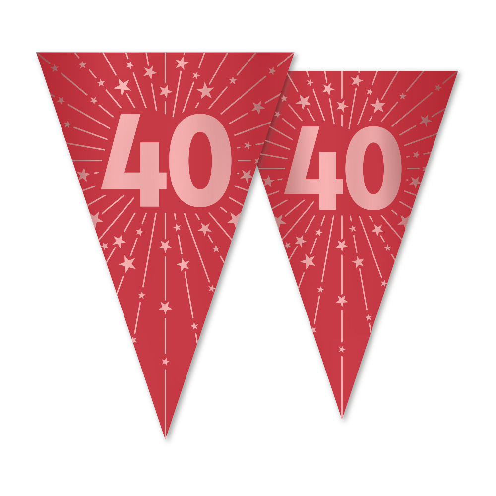 Vlaggenlijn 40 Jaar Robijnrood – 10 meter (Dubbelzijdig)