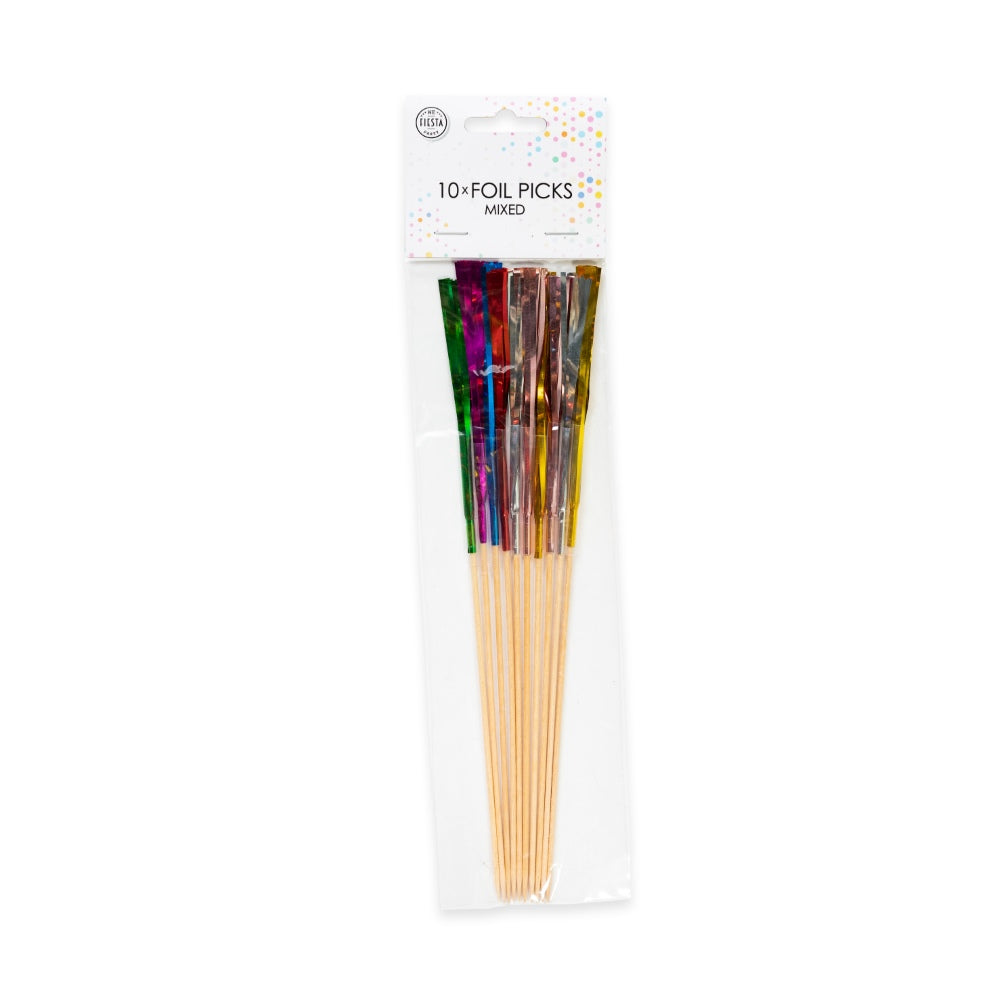 Folie cocktailprikkers 24 cm mix (10 stuks) - foto 2