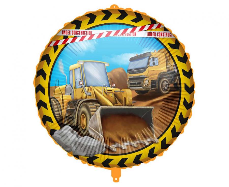 Folieballon Bouwplaats Graafmachine 46 cm