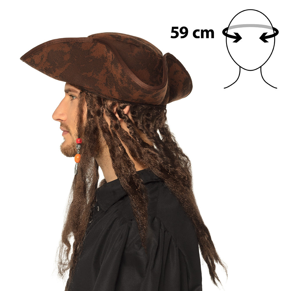 Piratenhoed Dirty Joe met haar bruin - foto 2