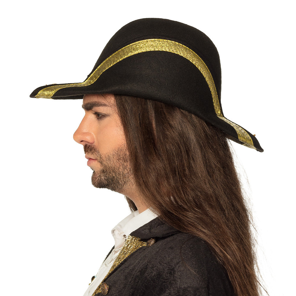 Admiraalshoed bicorne zwart met goud - foto 3