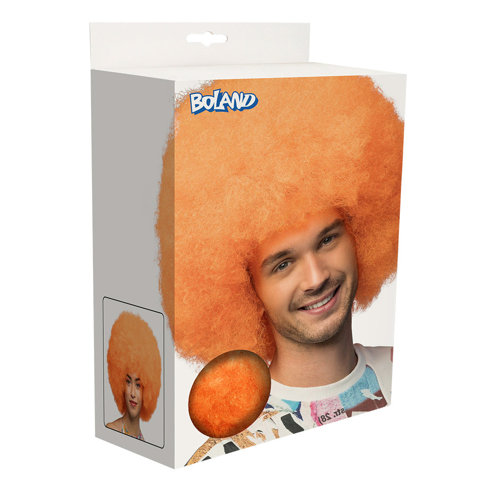 Pruik XL afro neonoranje - foto 5