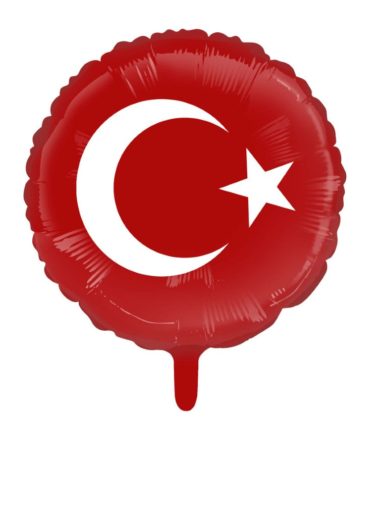 Folieballon Turkse vlag 46 cm