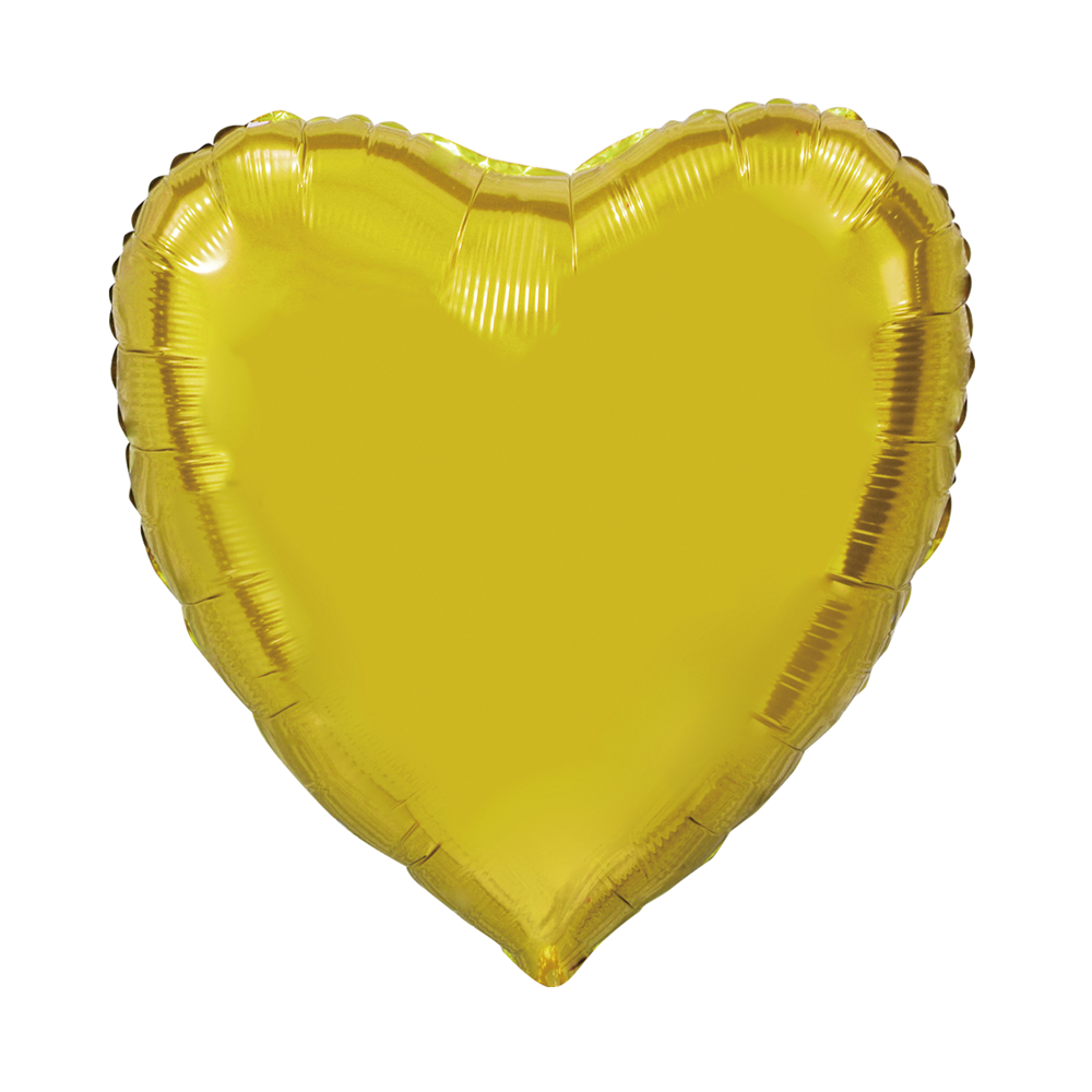 Folieballon Hart XL Goud 92 cm