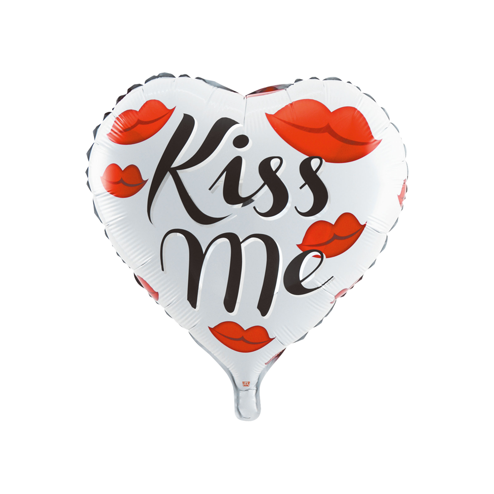 Folieballon Hart Kiss Me 46 cm