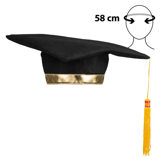Afstudeerhoed postgraduate zwart goud - foto 2