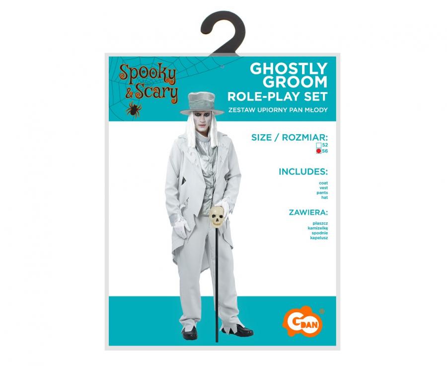 Kostuum spookbruidegom heren (4-delig) - foto 5