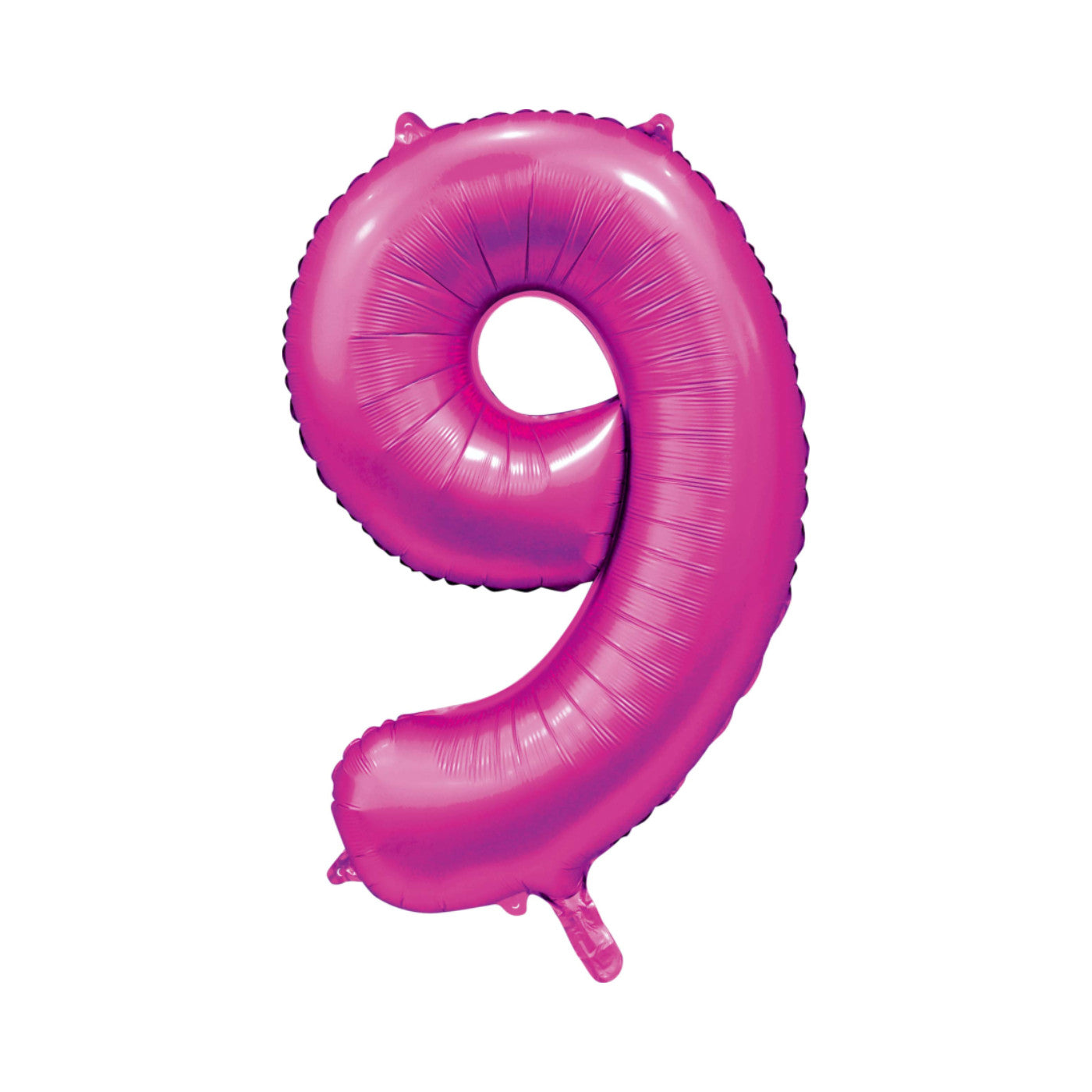 Folie cijferballon satijn hotpink 86 cm