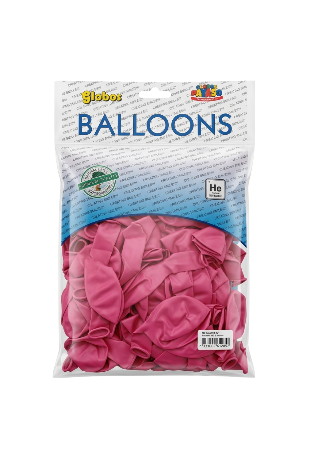 Latex ballonnen pastel fuchsia 30 cm – 100 stuks