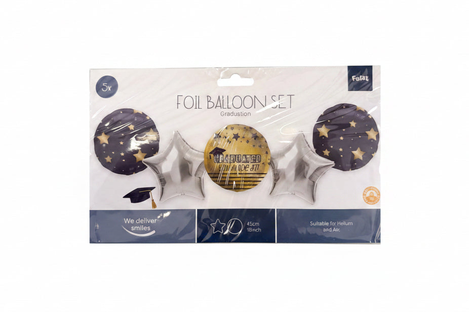 Folie Ballonnenset Graduation – 5 stuks