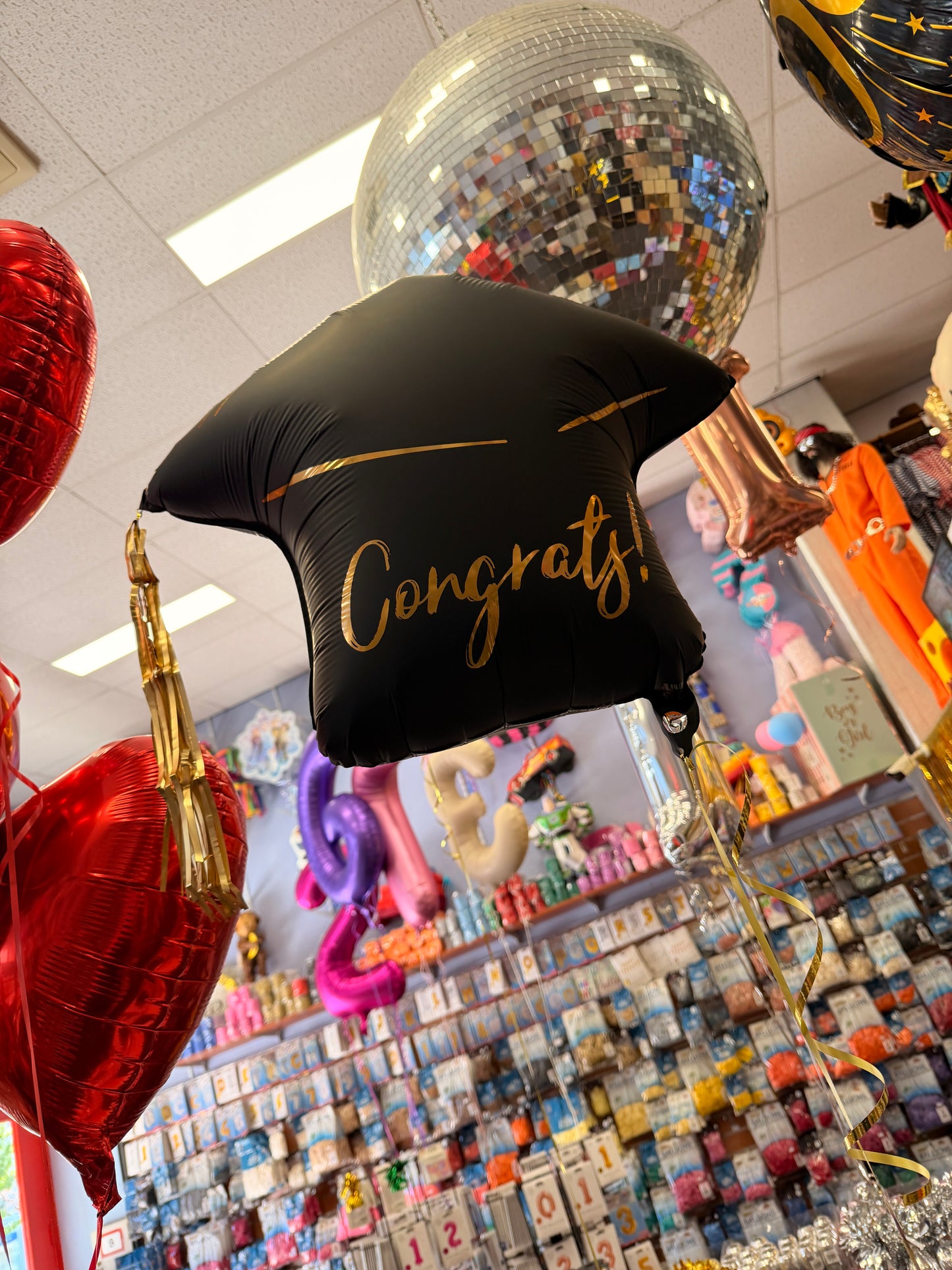 Folie Ballon Afstudeerpet – Congrats! - 53 x 44 cm