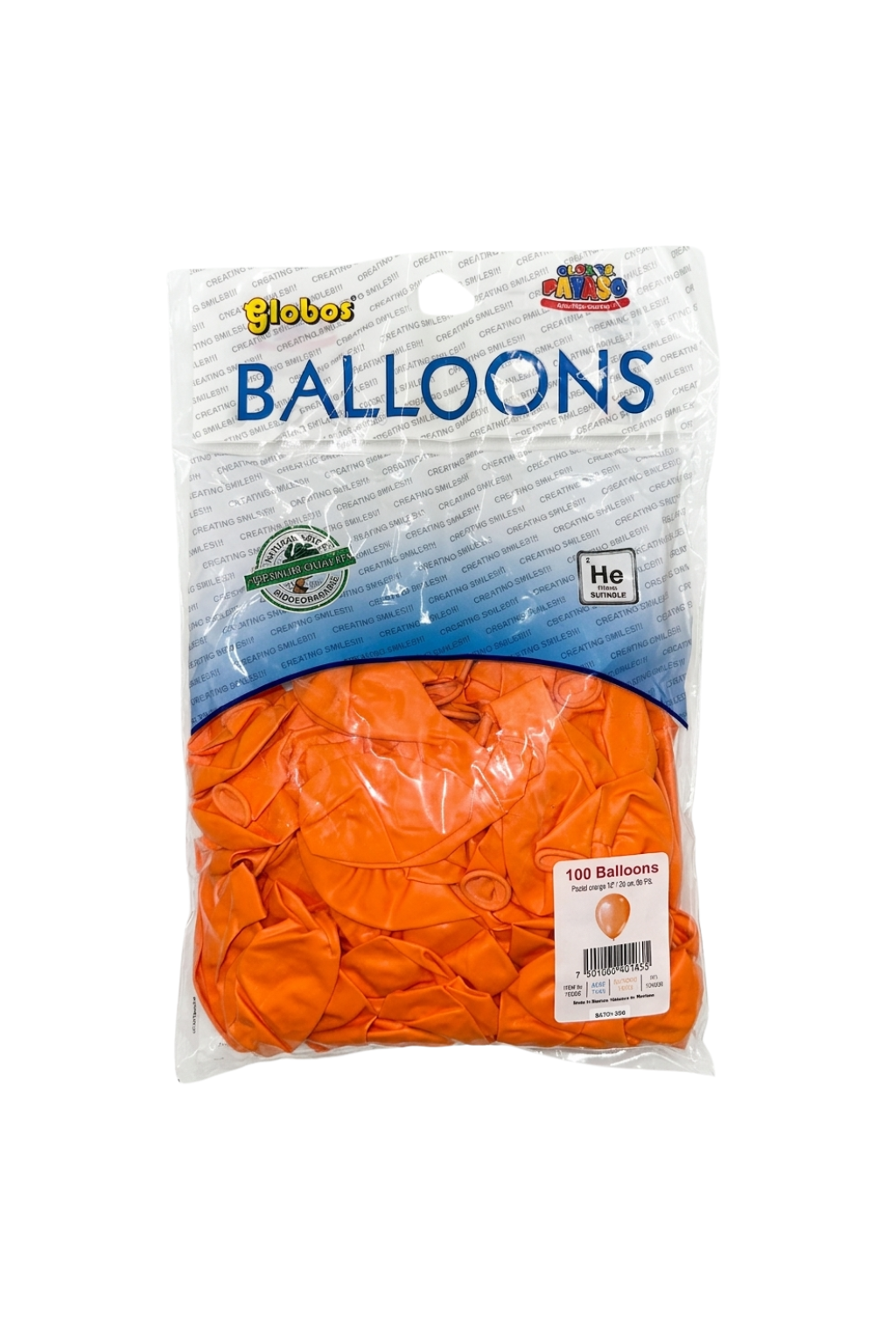 Latex ballonnen pastel oranje 30 cm – 100 stuks