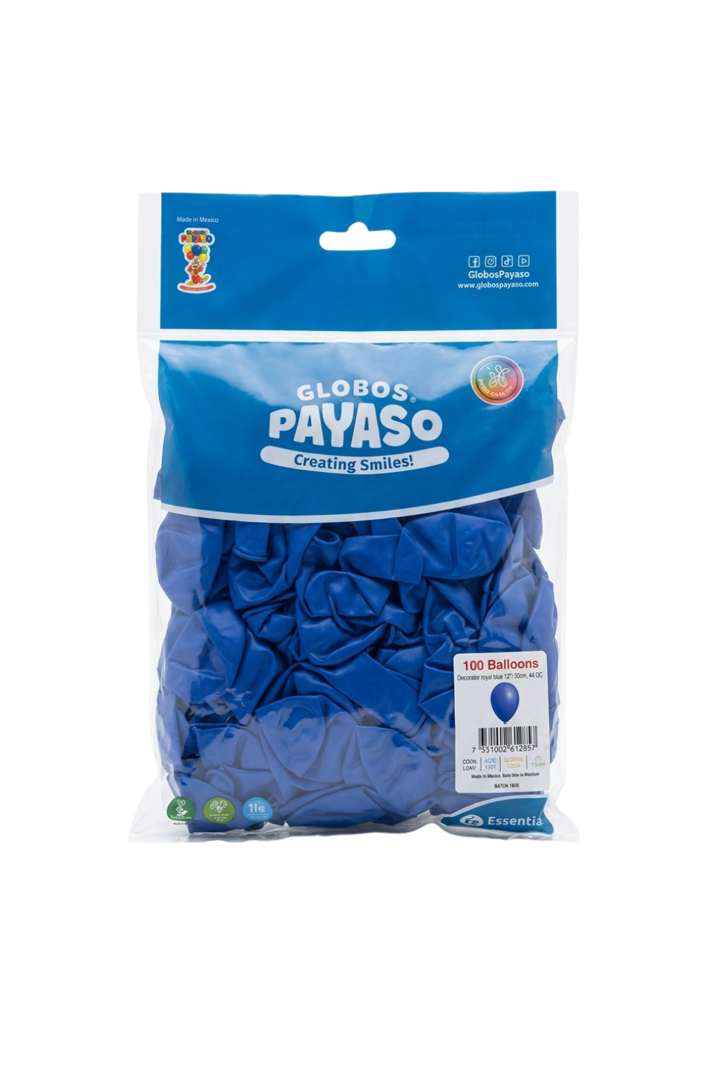 Latex ballonnen pastel koningsblauw 30 cm – 100 stuks
