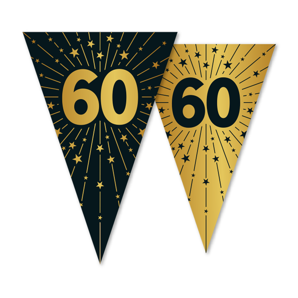 Vlaggenlijn 60 Goud/Zwart – 10 meter (Dubbelzijdig)