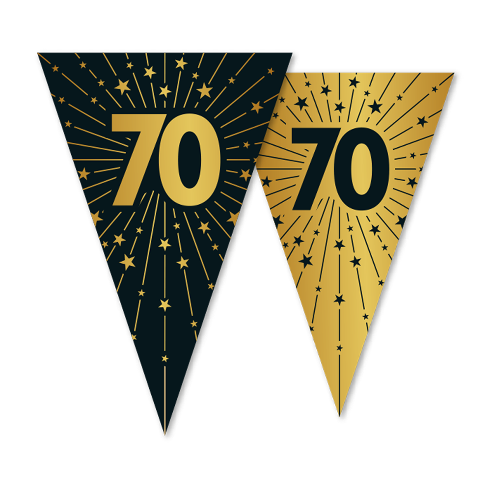 Vlaggenlijn 70 Goud/Zwart – 10 meter (Dubbelzijdig)