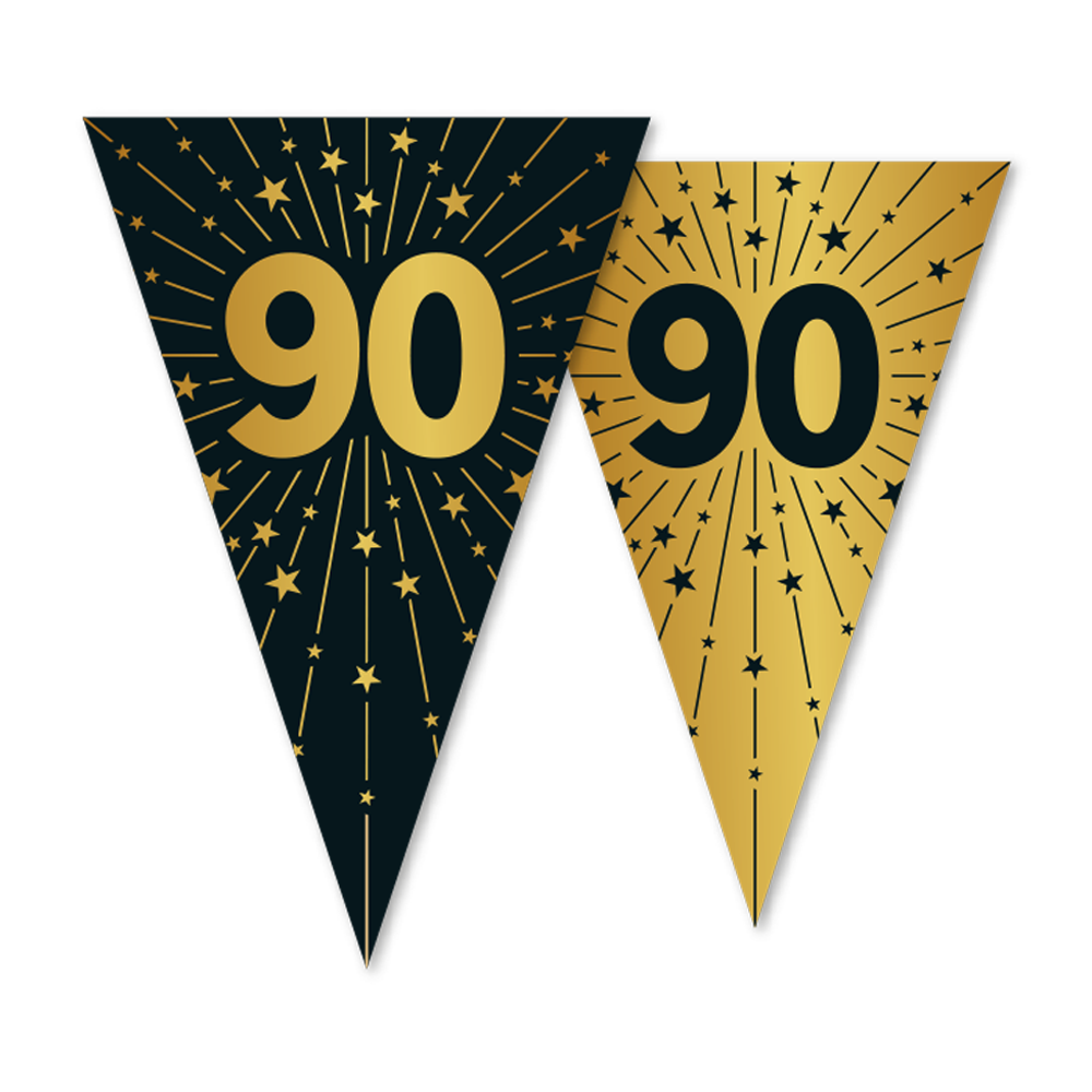 Vlaggenlijn 90 Goud/Zwart – 10 meter (Dubbelzijdig)