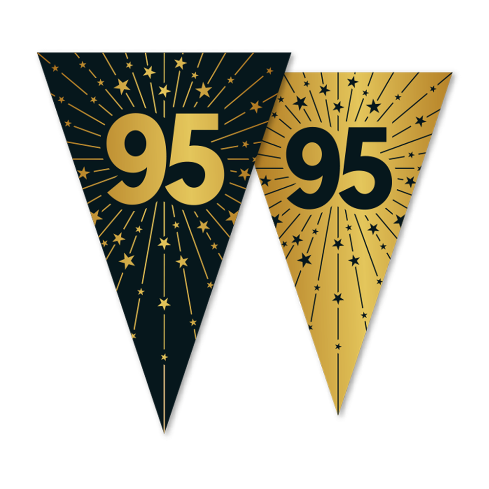 Vlaggenlijn 95 Goud/Zwart – 10 meter (Dubbelzijdig)
