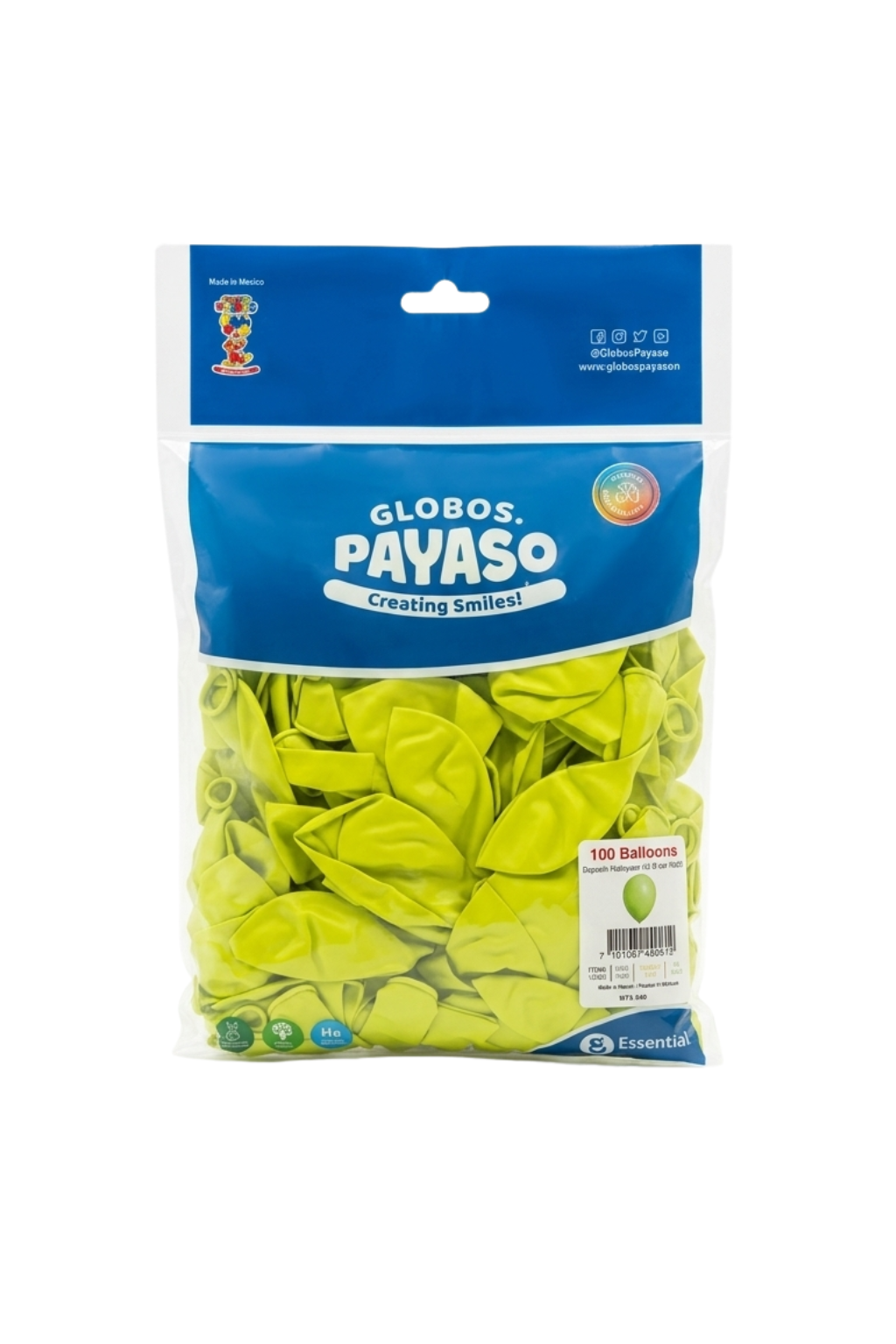 Latex ballonnen pastel appelgroen 30 cm – 100 stuks