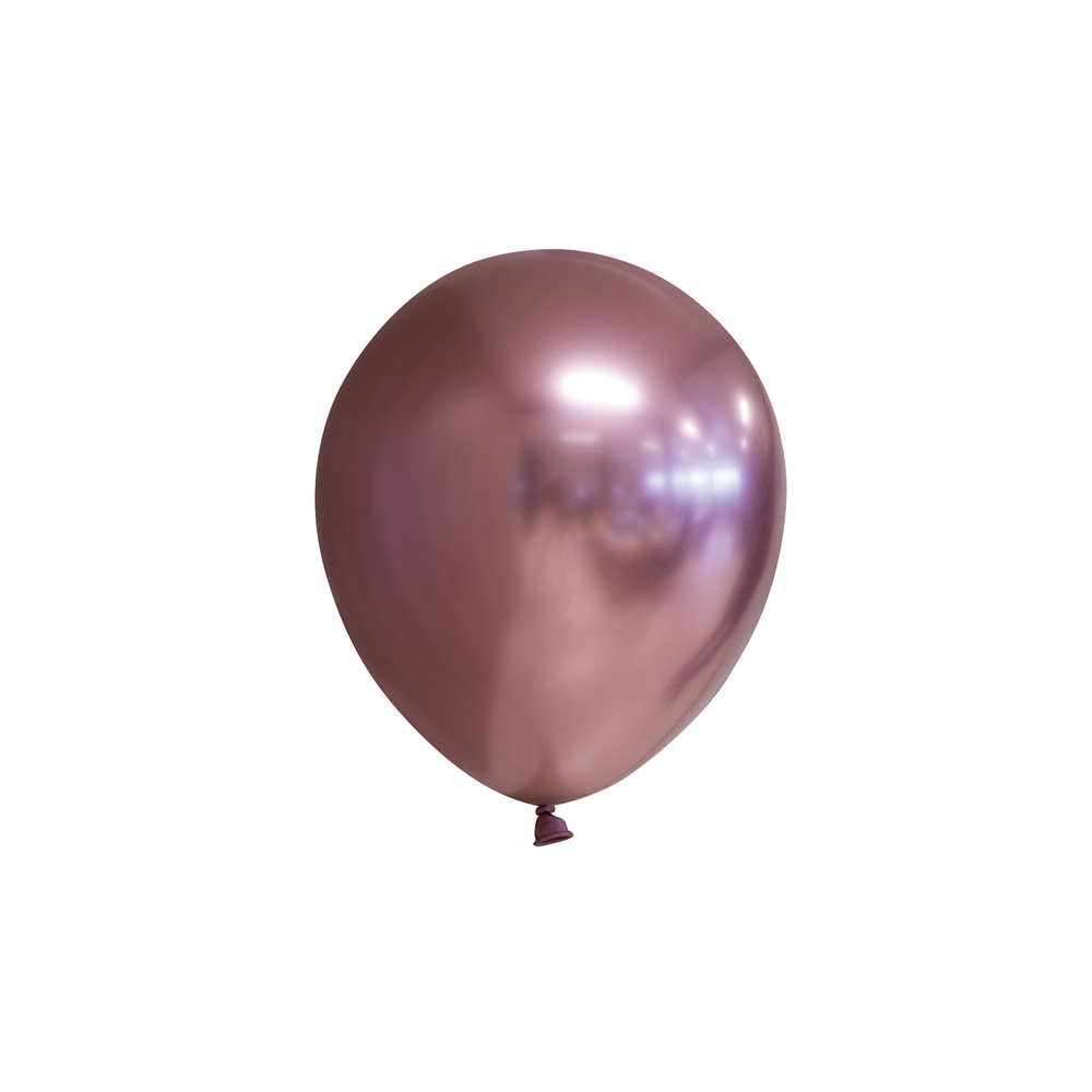 Chrome ballonnen 13 cm (100 stuks) roségoud