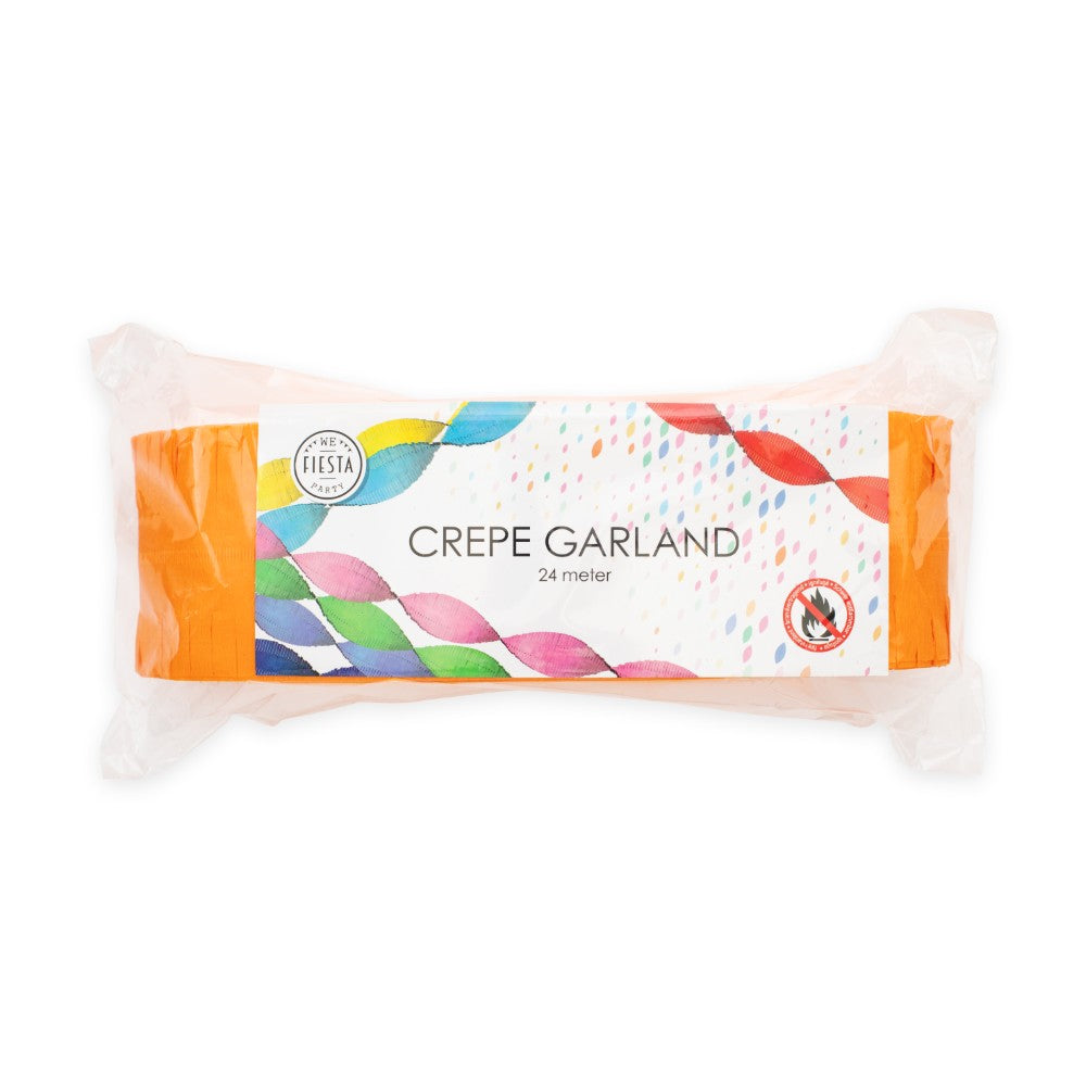 Crêpeslinger Oranje 24 meter – Vlamvertragend - foto 2