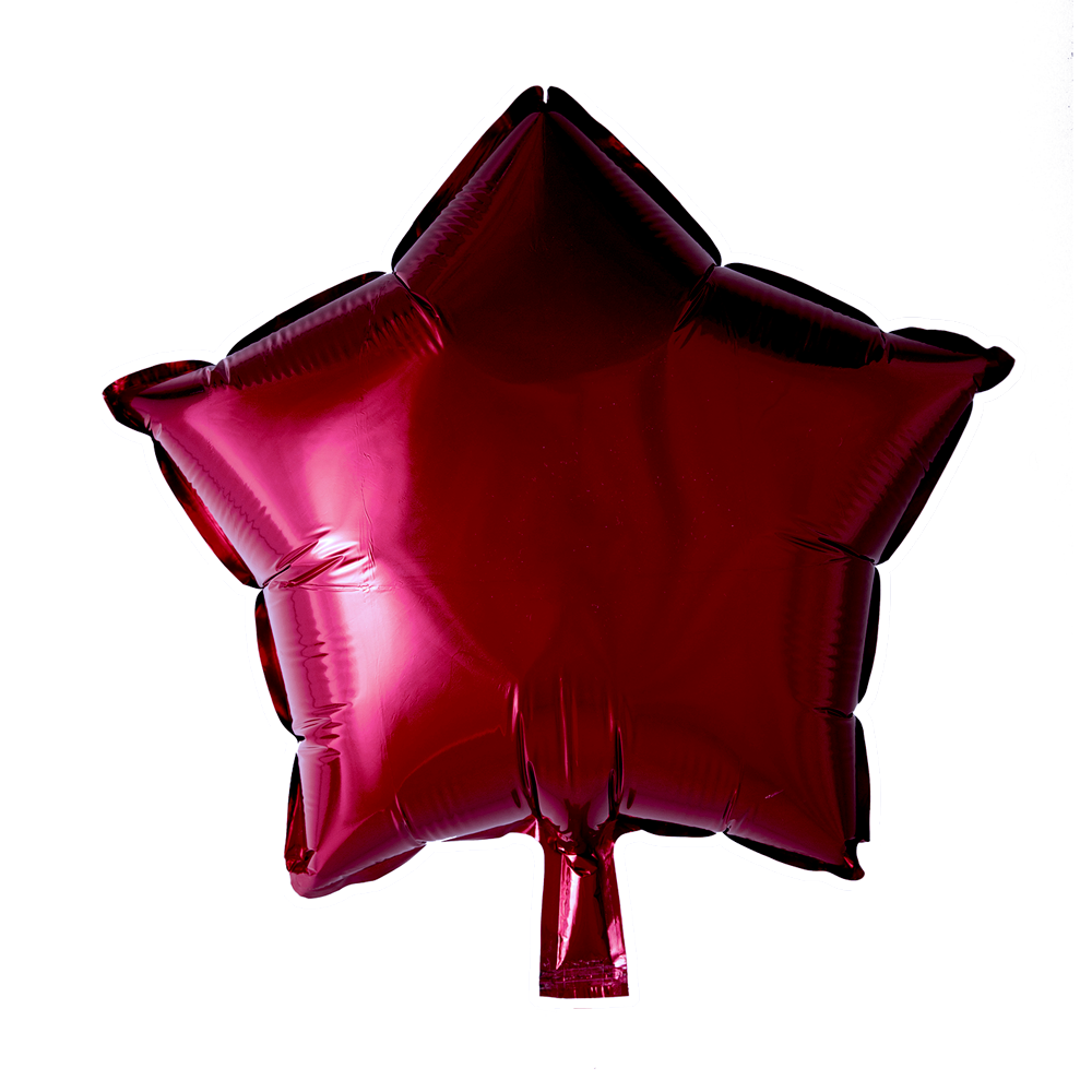 Stervormige folieballon van 45 cm in bordeaux