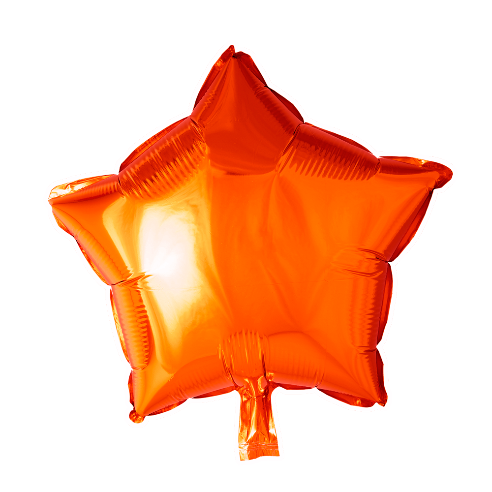 Stervormige folieballon van 45 cm in oranje
