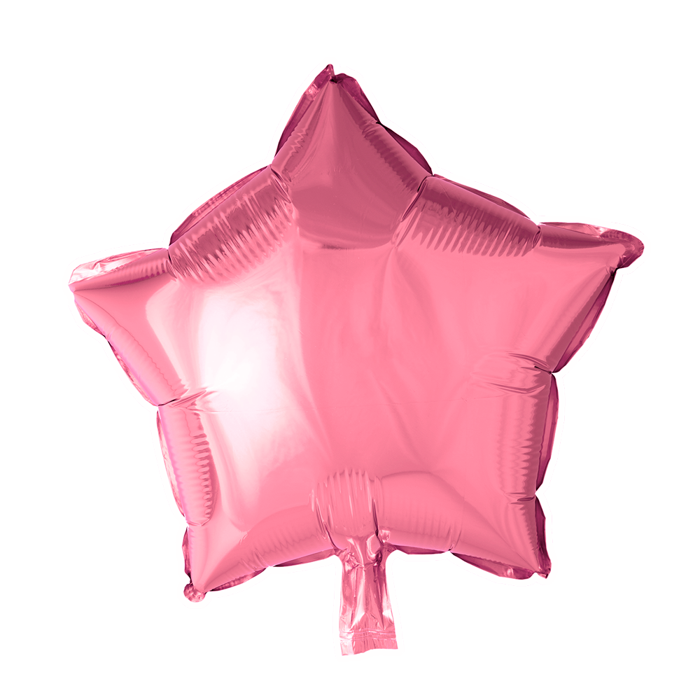 Stervormige folieballon van 45 cm in roze