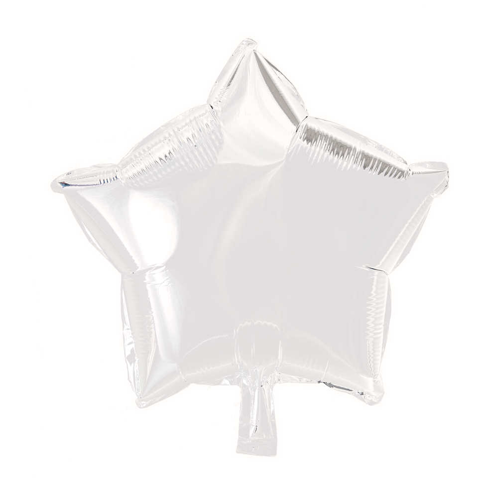 Stervormige folieballon van 45 cm in wit