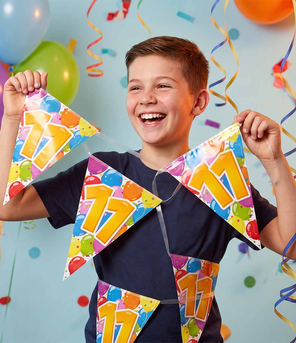 Vlaggenlijn Gefeliciteerd ballonnen 10 meter, foto 2