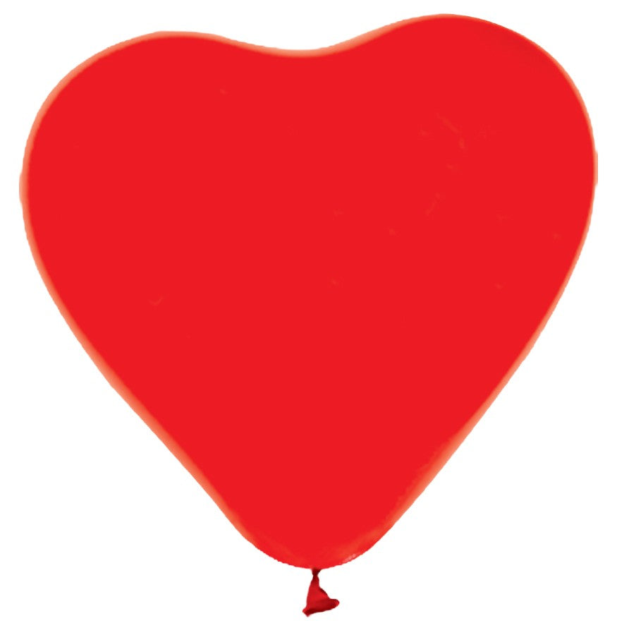 Hartvormige ballonnen rood 30 cm (6 stuks)