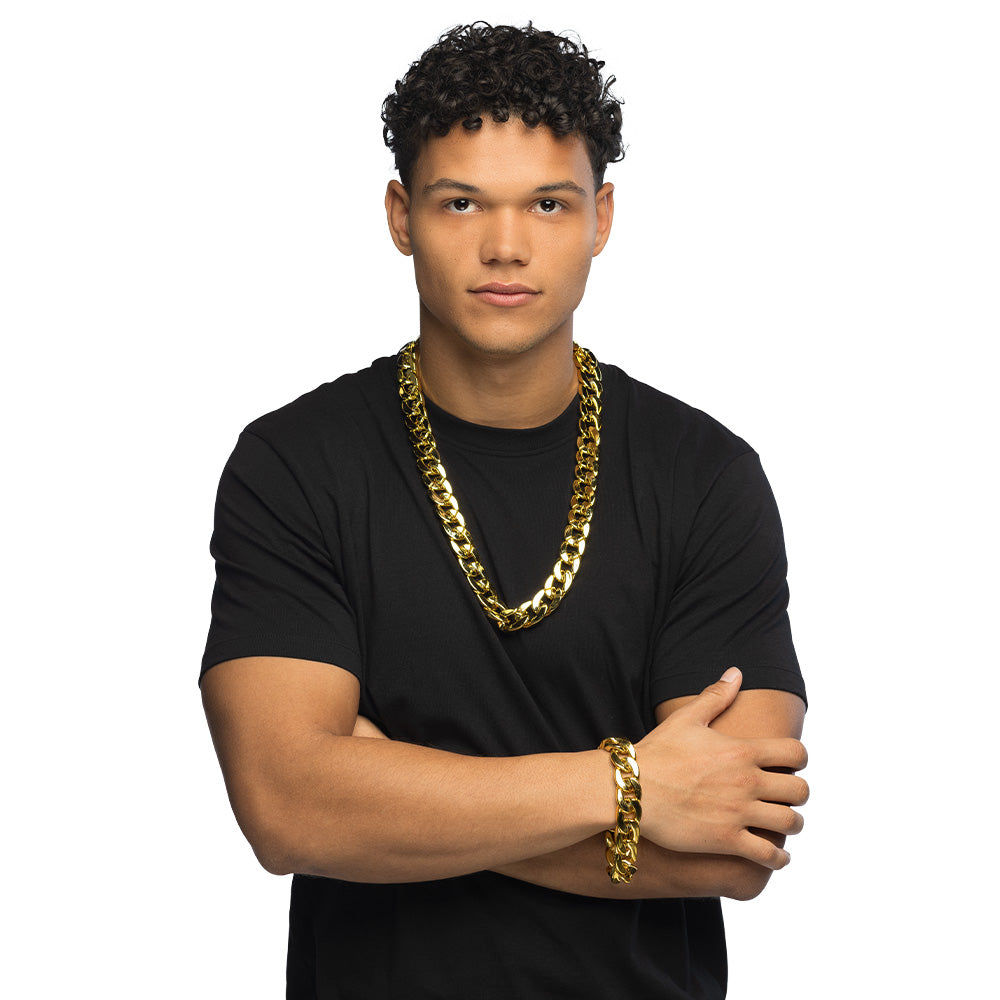 Gouden schakelketting Pimp - foto 3