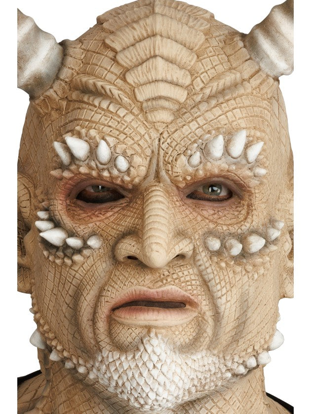 Latex masker zanddemon met hoorns - foto 3