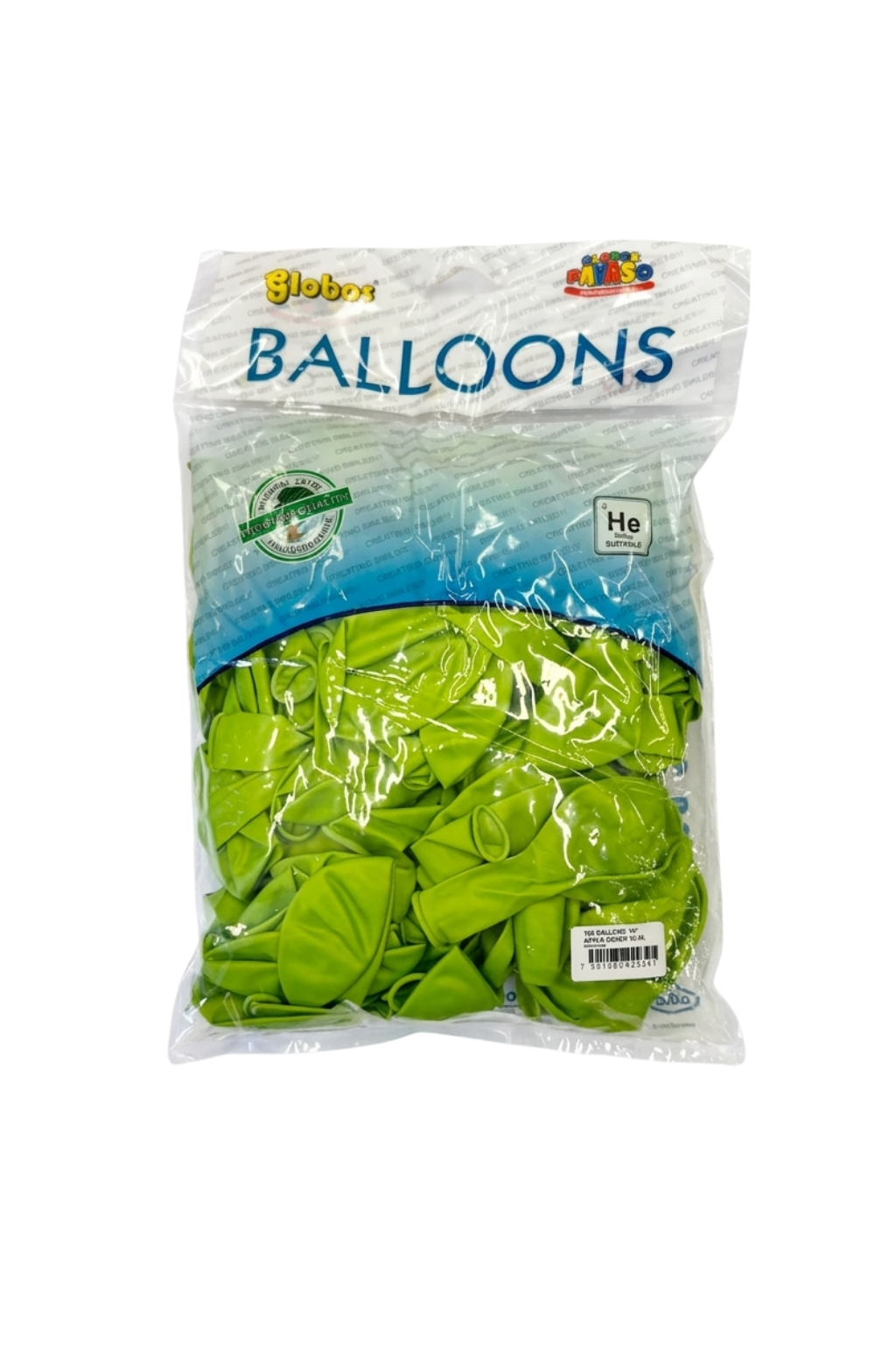 Latex ballonnen metallic appelgroen 30 cm – 100 stuks