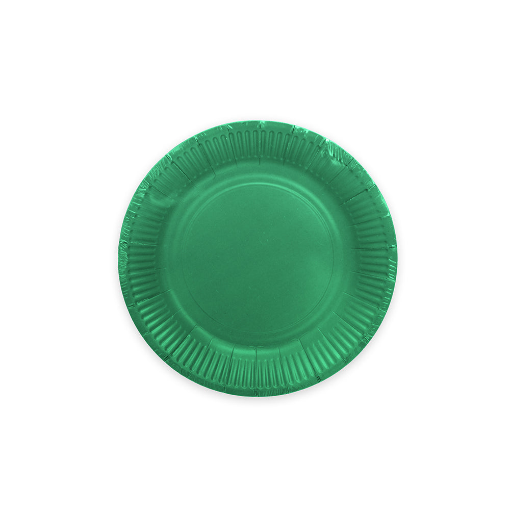 Donkergroene papieren gebaksbordjes 18 cm — tweede productfoto
