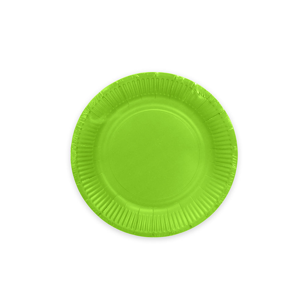 Limegroene papieren gebaksbordjes 18 cm — tweede productfoto