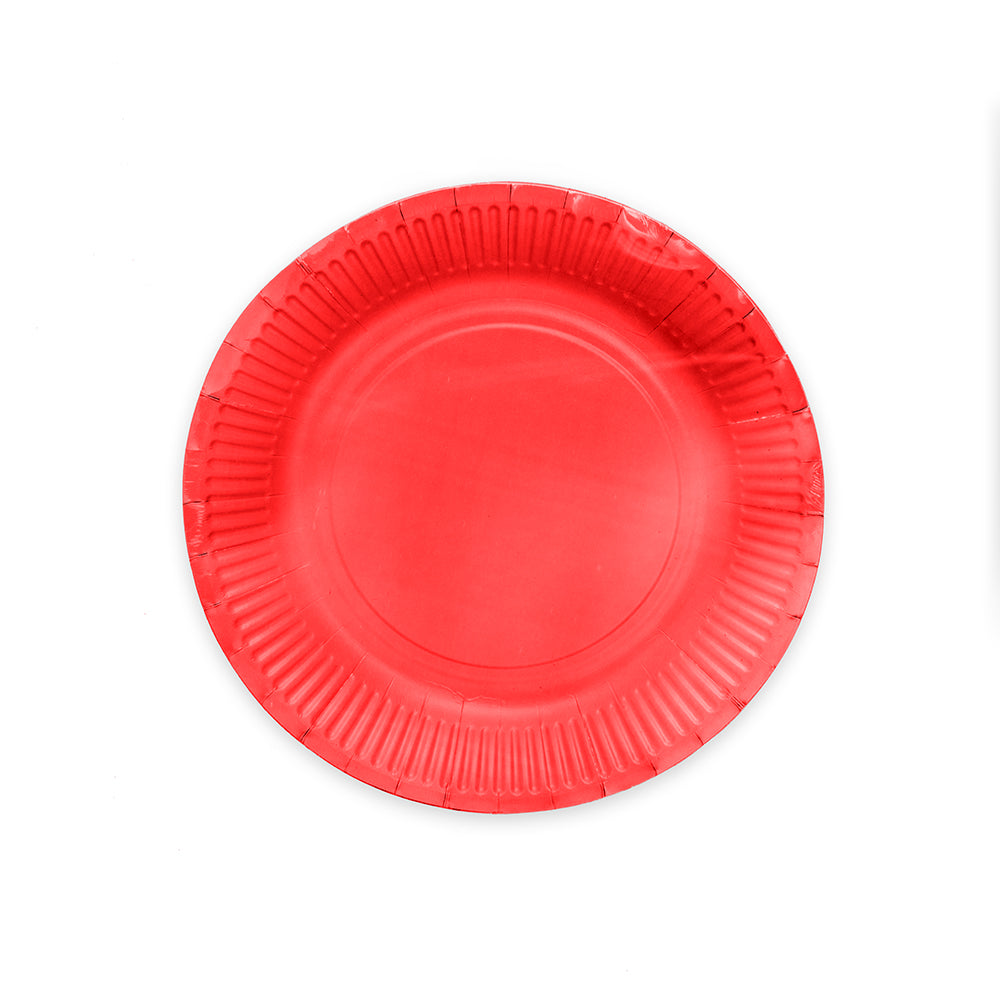 Rode papieren feestbordjes 23 cm — tweede productfoto