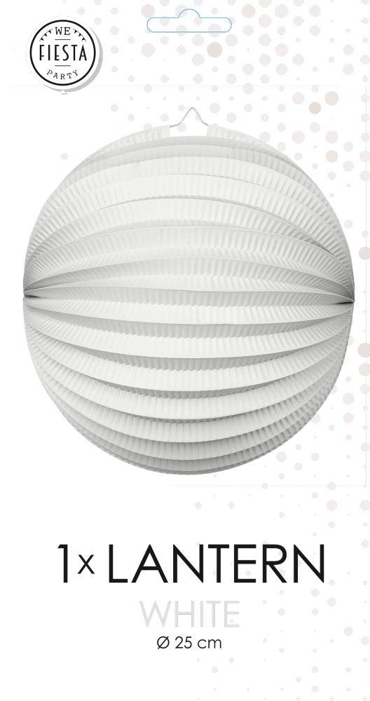 Papieren lampion in wit, 25 cm - tweede productfoto