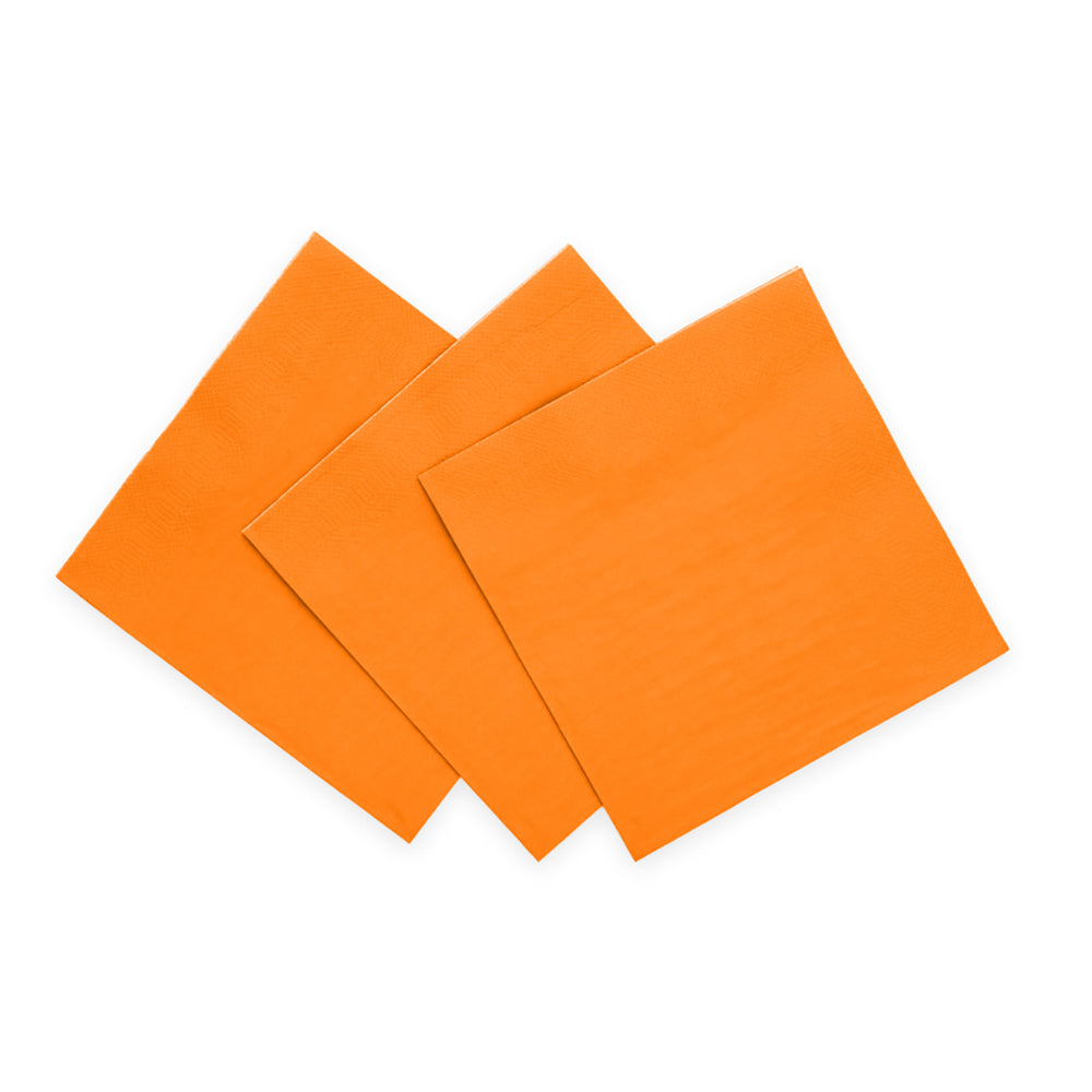 Oranje papieren servetten 33x33 cm, pak van 20 stuks