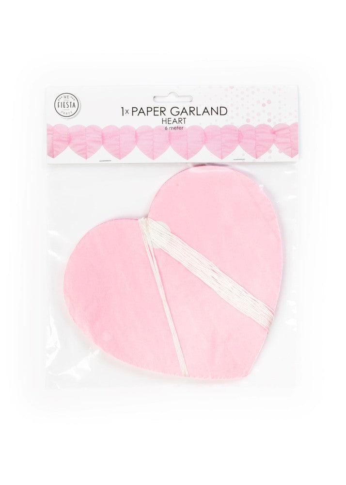 Papierslinger Babyroze Harten 6 meter - foto 3