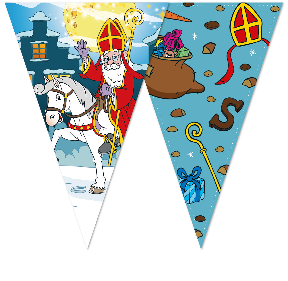 Vlaggenlijn Sinterklaas – 10 meter (Dubbelzijdig)