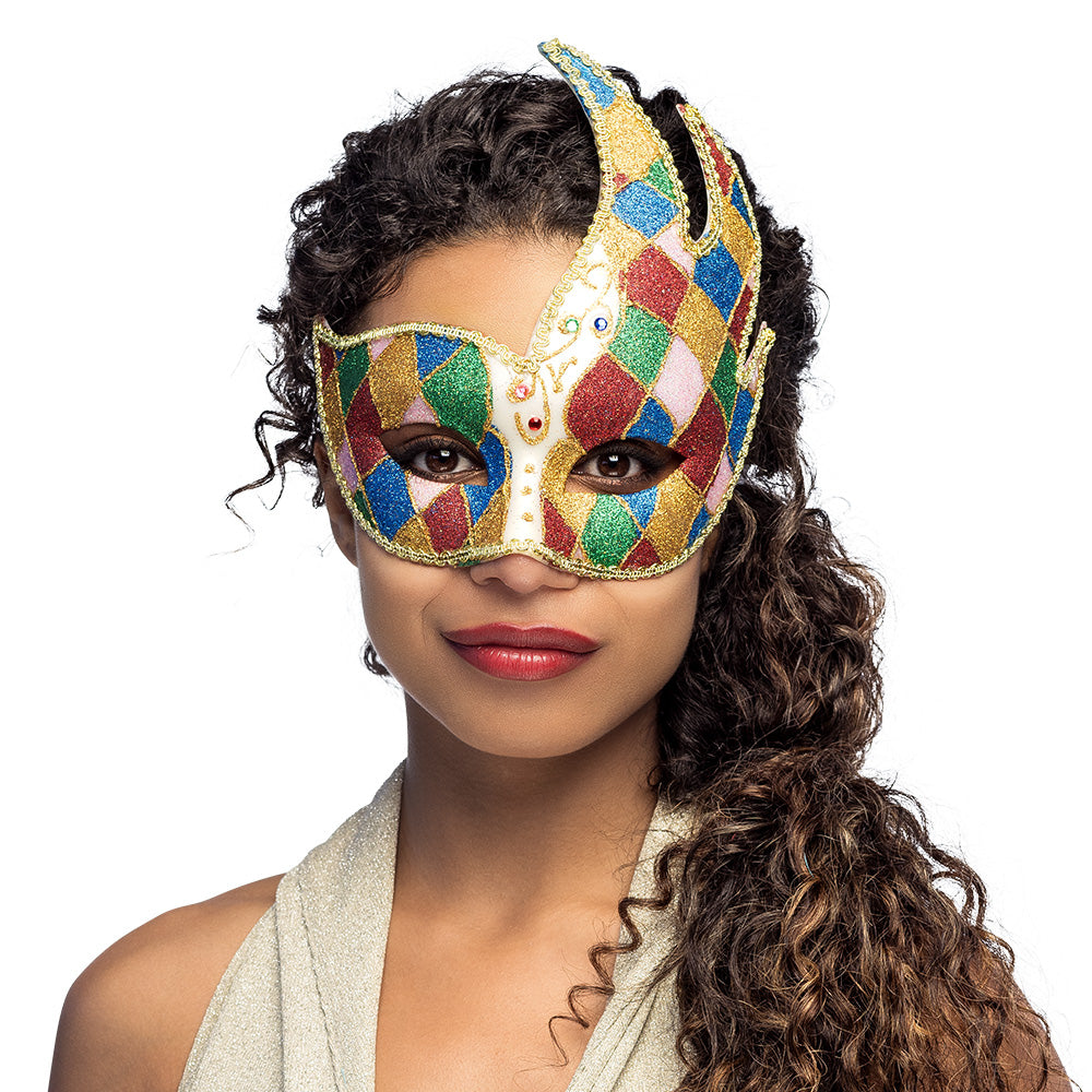 Oogmasker Venetiaans harlekijn