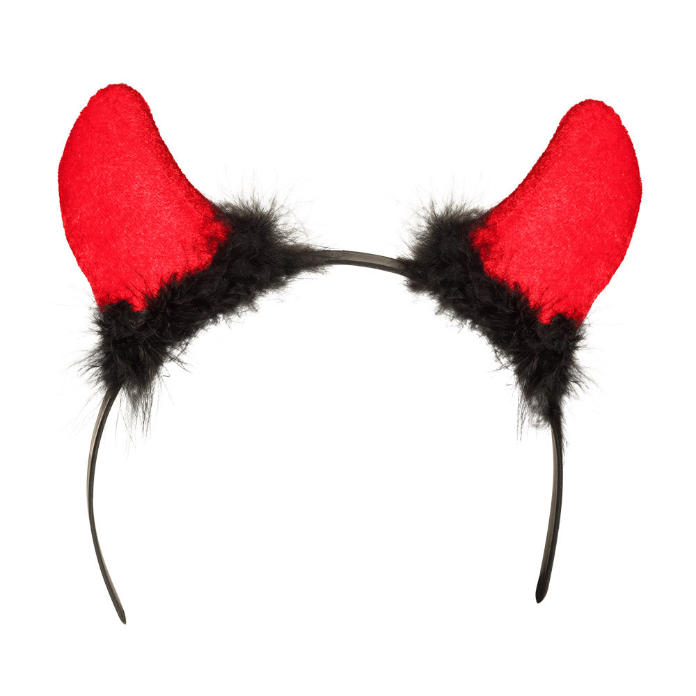 Diadeem duivelshoorntjes Inferna rood - foto 2