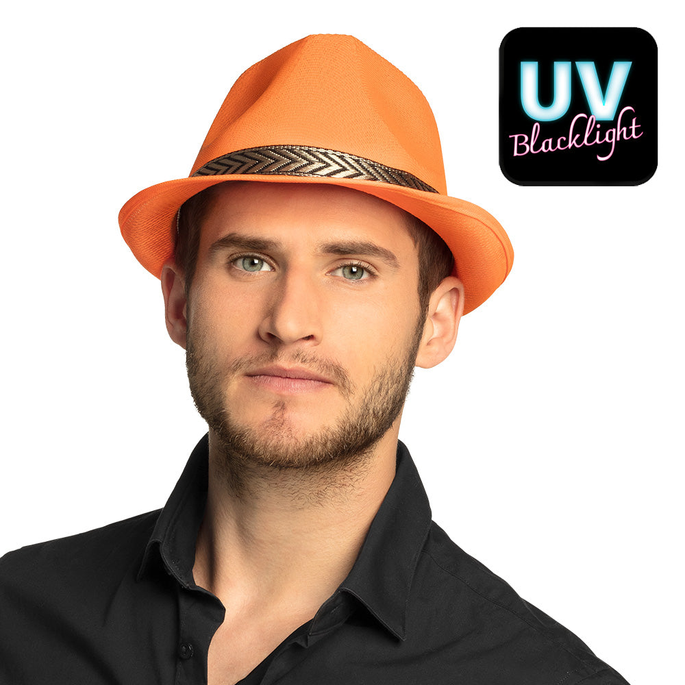 Hoed funky neonoranje