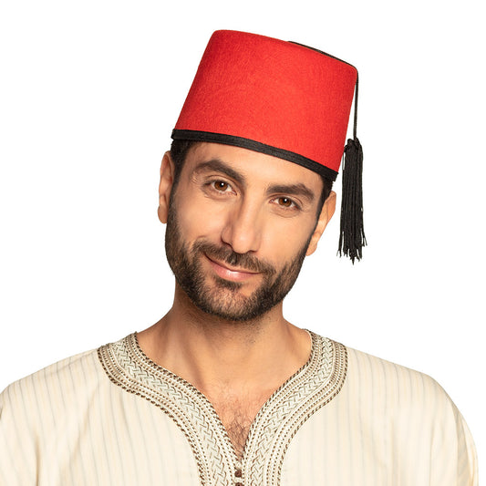 Fez rood met kwast