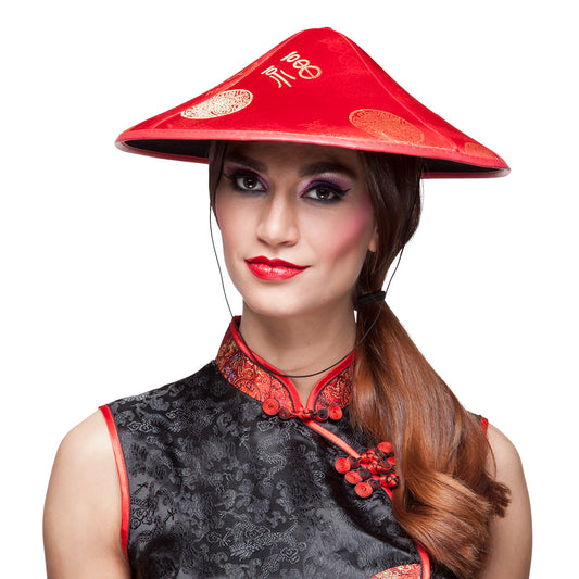 Chinese hoed Zhang Wei rood