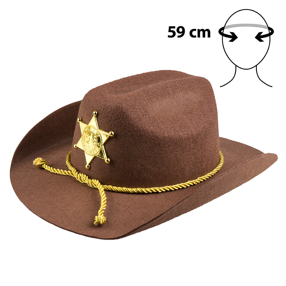 Cowboyhoed Deputy sheriff bruin - foto 2